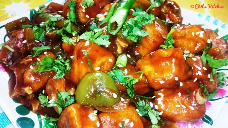 Chilli Paneer/ How to make Dry Paneer Chilli - Chits Kitchen