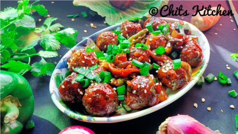 Veg Manchurian/Veg Manchurian Dry/Vegetable Manchurian - Chits Kitchen